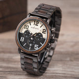 Wooden Stainless Steel Mens Watch