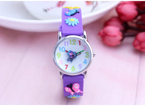 3D Butterfly Girls Watch