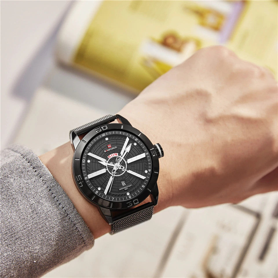 Quartz Mesh Steel Mens Watch