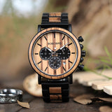 Wooden Chronograph Mens Watch