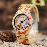 Butterfly Bamboo Band Womens Watch