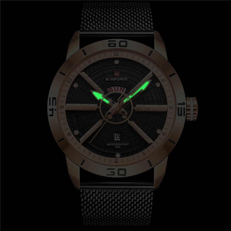 Quartz Mesh Steel Mens Watch