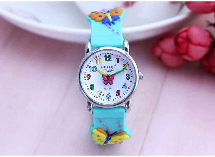 3D Butterfly Girls Watch