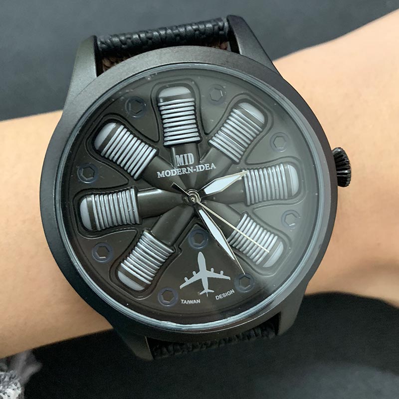 Aircraft Engine Plate Mens Watch