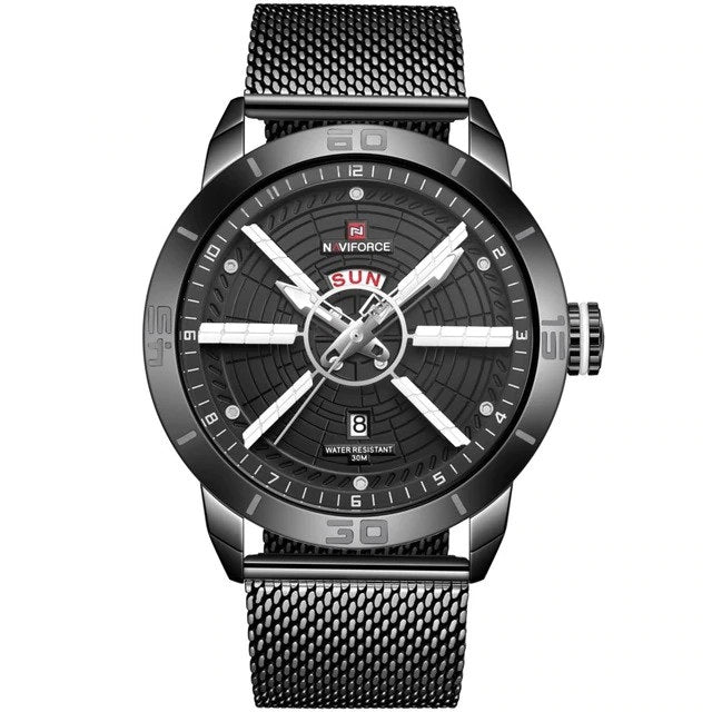 Quartz Mesh Steel Mens Watch