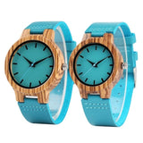 Royal Blue Couples Wood Watch
