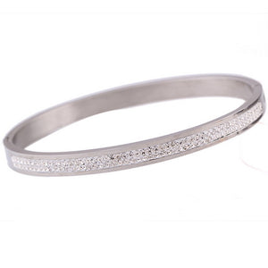 Crystal Rhinestone Stainless Steel Bracelet