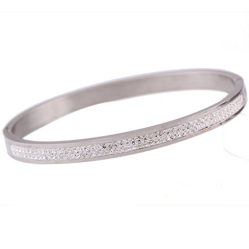 Crystal Rhinestone Stainless Steel Bracelet