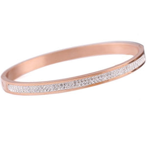 Crystal Rhinestone Stainless Steel Bracelet