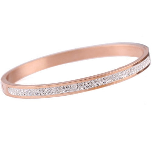 Crystal Rhinestone Stainless Steel Bracelet