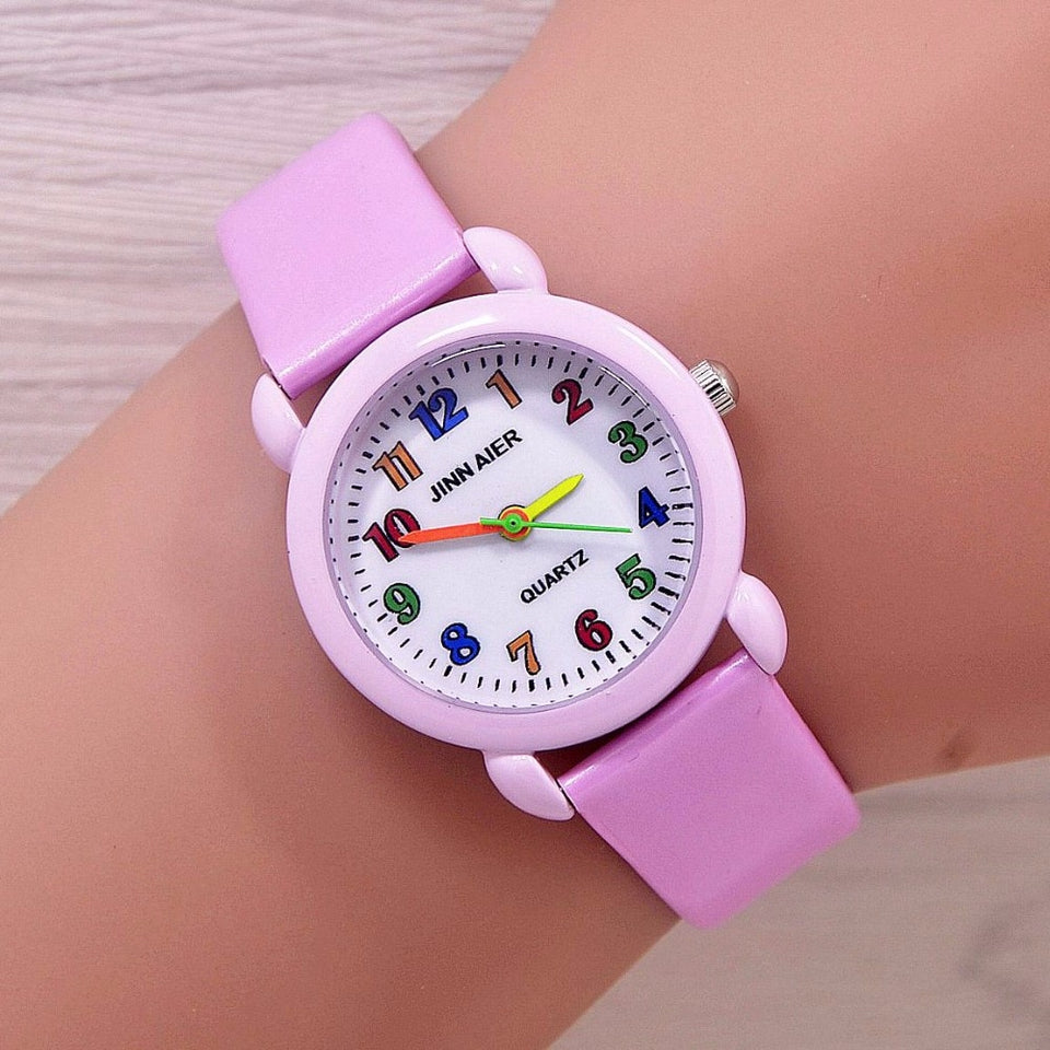 Multicolor Plate Children Watch