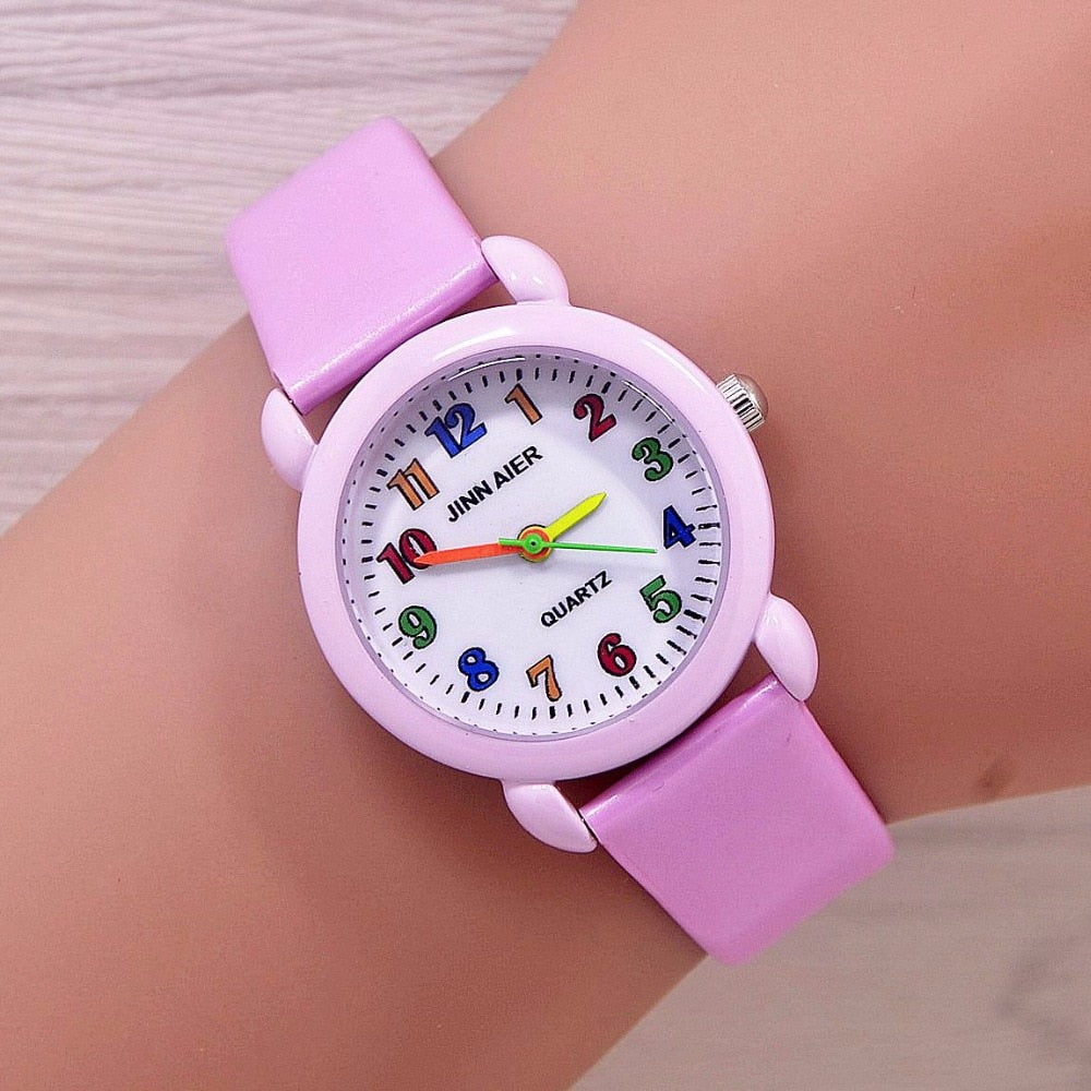 Multicolor Plate Children Watch
