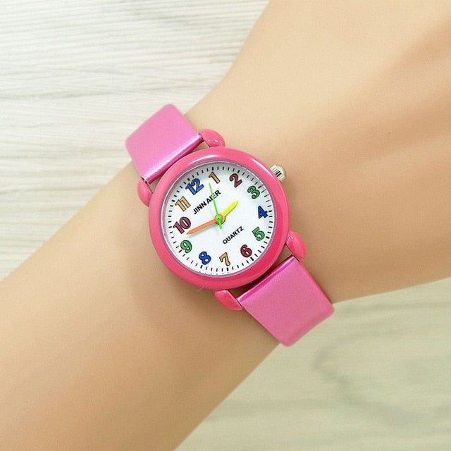 Multicolor Plate Children Watch