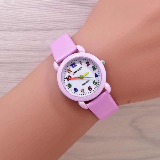 Multicolor Plate Children Watch