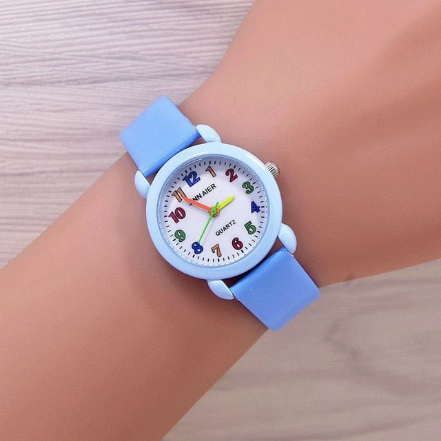 Multicolor Plate Children Watch