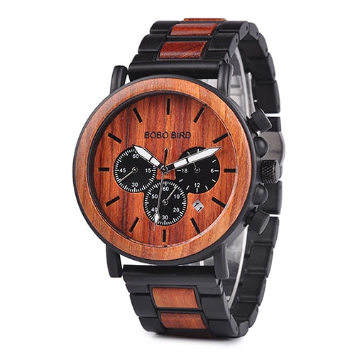 Wooden Chronograph Mens Watch