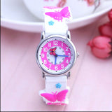 3D Butterfly Girls Watch