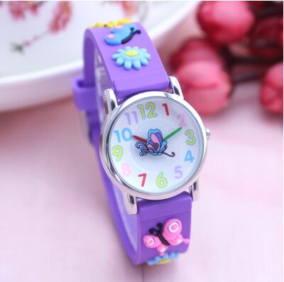 3D Butterfly Girls Watch