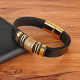 Gold Genuine Leather Bracelet