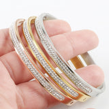 Crystal Rhinestone Stainless Steel Bracelet