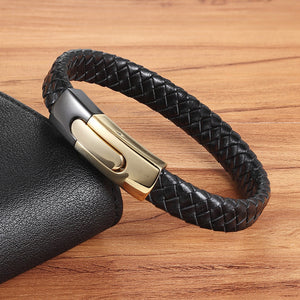 Magnetic Genuine Leather Bracelet