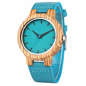 Royal Blue Couples Wood Watch