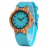 Royal Blue Couples Wood Watch