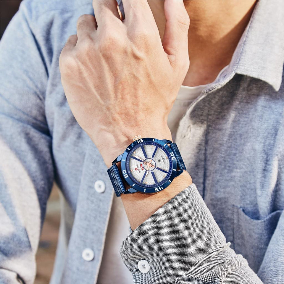 Quartz Mesh Steel Mens Watch