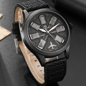 Aircraft Engine Plate Mens Watch