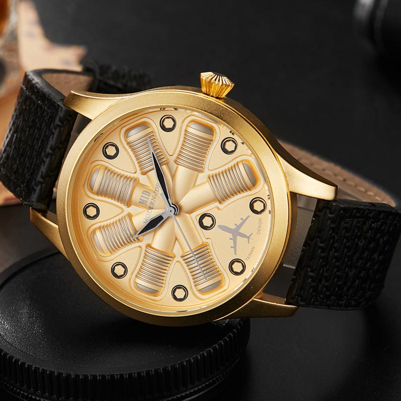 Aircraft Engine Plate Mens Watch
