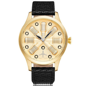 Aircraft Engine Plate Mens Watch