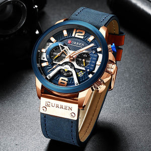 Chronograph Leather Mens Watch