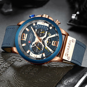 Chronograph Leather Mens Watch