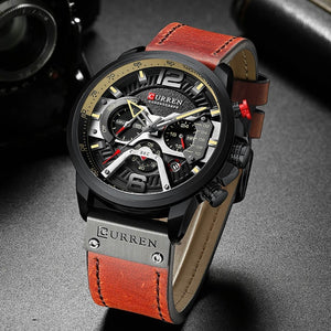 Chronograph Leather Mens Watch