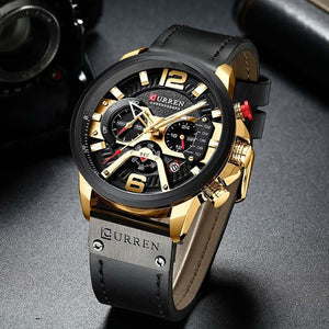 Chronograph Leather Mens Watch