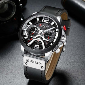 Chronograph Leather Mens Watch