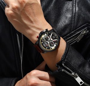 Chronograph Leather Mens Watch