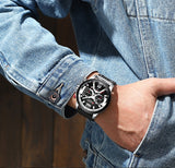 Chronograph Leather Mens Watch