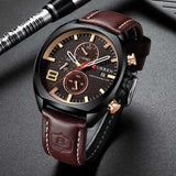 Luxury Leather Mens Watch