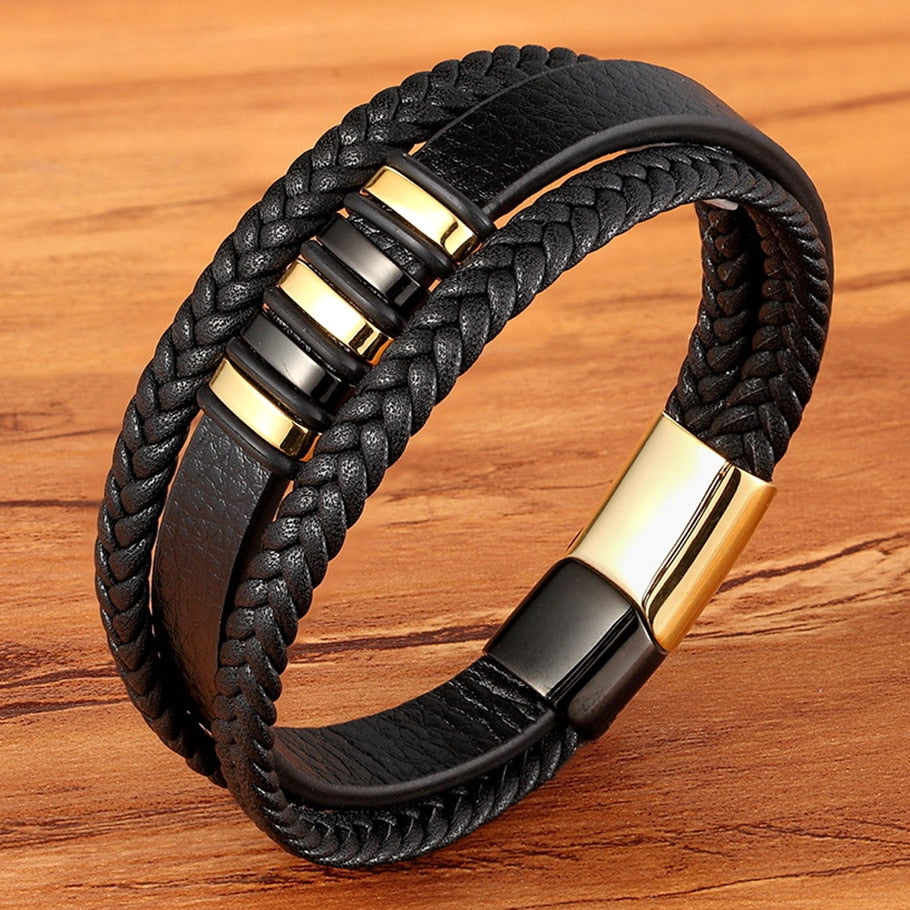 3 Layers Genuine Leather Bracelet