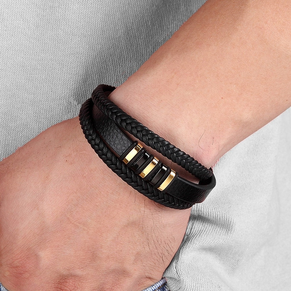 3 Layers Genuine Leather Bracelet