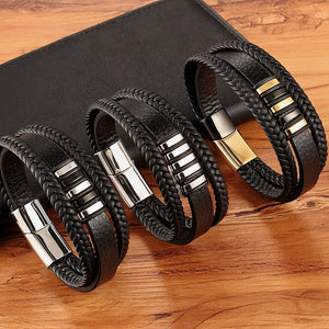 3 Layers Genuine Leather Bracelet
