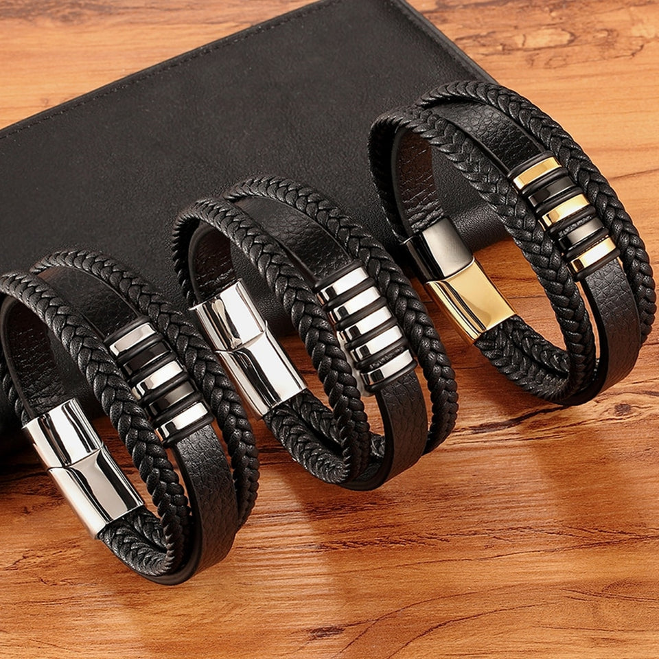 3 Layers Genuine Leather Bracelet