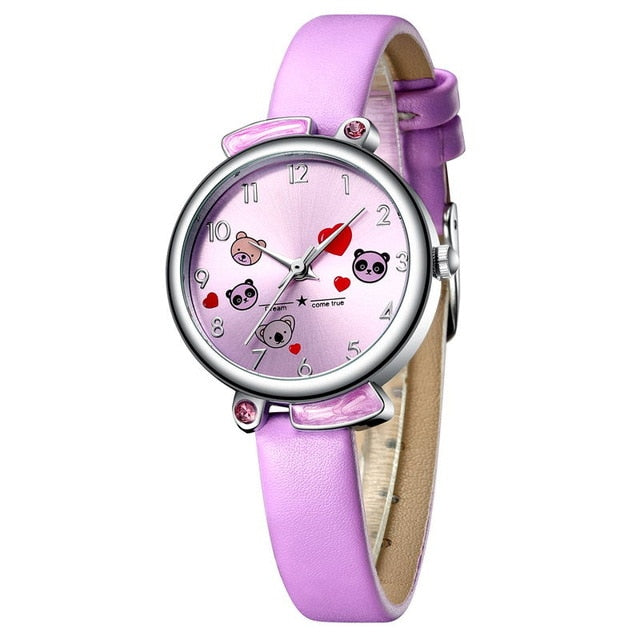 Cartoon Panda Girls Watch